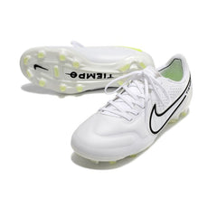 Nike Tiempo Legend 9 Elite White and Black Firm Ground FG Football Boot
