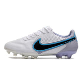 Nike Tiempo Legend 9 Elite White and Light Blue Firm Ground FG Football Boot