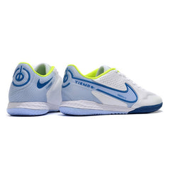 Nike Tiempo Legend 9 Elite White and Light Blue Indoor IC Football Boot