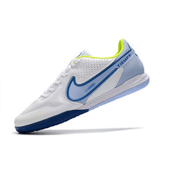 Nike Tiempo Legend 9 Elite White and Light Blue Indoor IC Football Boot