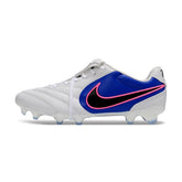 Nike Tiempo Ligera Elite White, Blue and Pink Firm Ground FG Football Boot