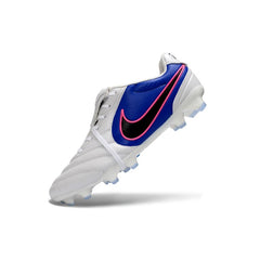Nike Tiempo Ligera Elite White, Blue and Pink Firm Ground FG Football Boot