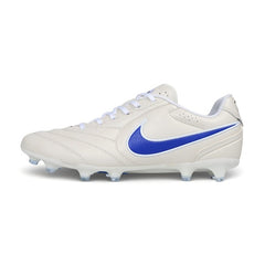 Nike Tiempo Ligera Pro White and Blue Firm Ground FG Football Boot