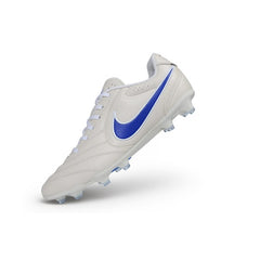 Nike Tiempo Ligera Pro White and Blue Firm Ground FG Football Boot