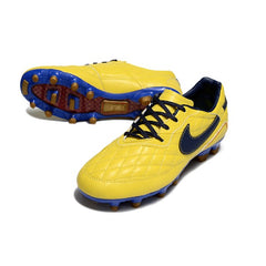 Nike Tiempo R10 Legend Elite Yellow and Blue Firm Ground FG Football Boot