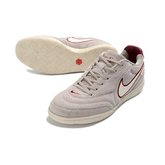 Nike Tiempo Streetgato Gray and Red Indoor IC Football Boot