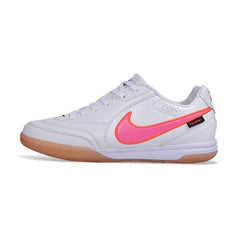 Nike Tiempo Streetgato White and Pink Indoor IC Football Boot