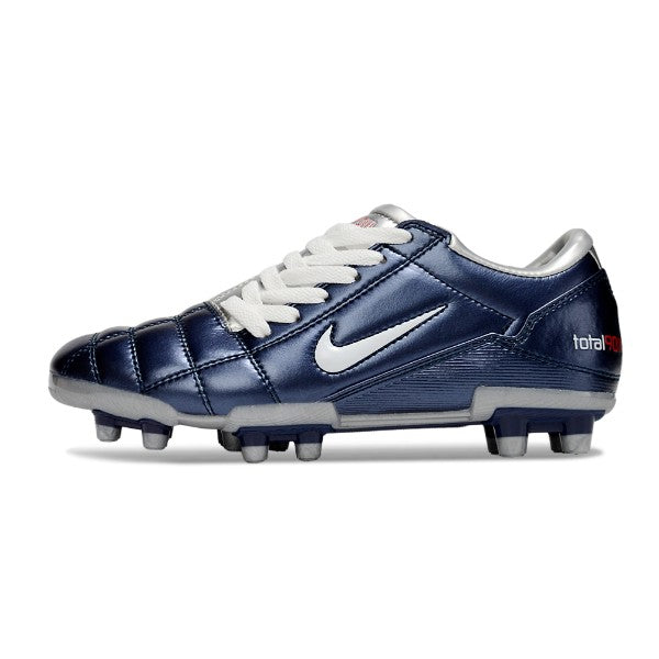 Nike Total 90 III Silver and Blue Firm Ground FG Football Boot