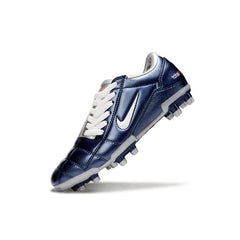 Nike Total 90 III Silver and Blue Firm Ground FG Football Boot