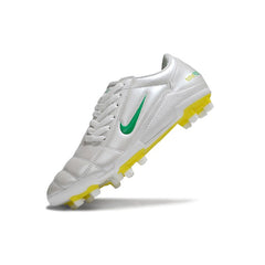 Nike Total 90 III White Green and Yellow Firm Ground FG Football Boot