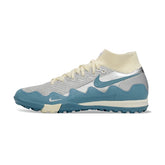 Nike x Patta Zoom Mercurial Superfly Elite White, Blue and Silver Turf TF Football Boot