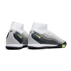 Nike Zoom Mercurial Superfly 10 Elite White and Grey Turf TF Football Boot