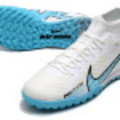 Nike Zoom Mercurial Superfly 9 Academy White and Blue Turf TF Football Boot