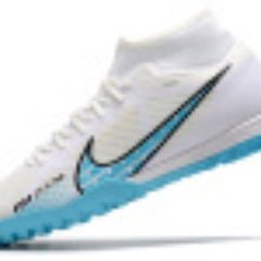 Nike Zoom Mercurial Superfly 9 Academy White and Blue Turf TF Football Boot