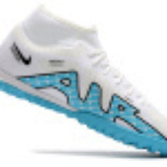 Nike Zoom Mercurial Superfly 9 Academy White and Blue Turf TF Football Boot