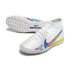 Nike Zoom Mercurial Superfly 9 Academy White and Multicolor Turf TF Football Boot