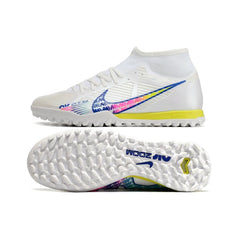 Nike Zoom Mercurial Superfly 9 Academy White and Multicolor Turf TF Football Boot