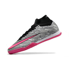 Nike Zoom Mercurial Superfly 9 Elite Gray and Pink Indoor IC Football Boot