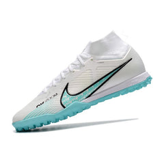 Nike Zoom Mercurial Superfly 9 Elite White and Blue Turf TF Football Boot