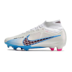 Nike Zoom Mercurial Superfly 9 Elite White Blue and Pink Firm Ground FG Football Boot