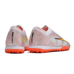 Nike Zoom Mercurial Vapor 15 Elite Silver and Orange Turf TF Football Boot