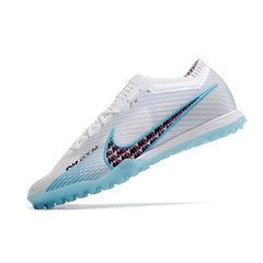 Nike Zoom Mercurial Vapor 15 Elite White Blue and Pink Turf TF Football Boot