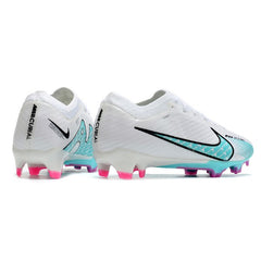 Nike Zoom Mercurial Vapor 15 Elite White Light Blue and Pink Firm Ground FG Football Boot