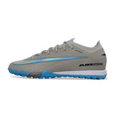 Nike Zoom Mercurial Vapor 16 Elite Gray and Light Blue Turf TF Football Boot