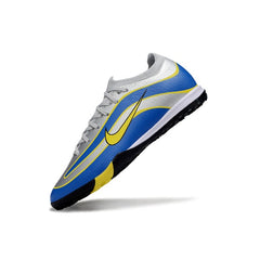 Nike Zoom Mercurial Vapor 16 Elite Grey Blue and Yellow Turf TF Football Boot
