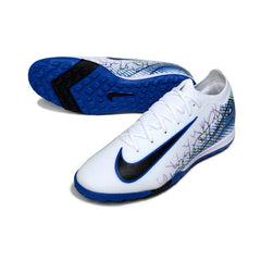 Nike Zoom Mercurial Vapor 16 Elite White and Blue Turf TF Football Boot