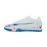 Nike Zoom Mercurial Vapor 16 Elite White and Light Blue Turf TF Football Boot