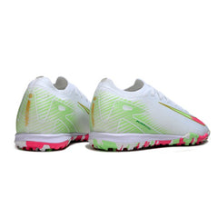 Nike Zoom Mercurial Vapor 16 Elite White Green and Pink Turf TF Football Boot