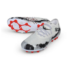 Puma Future 8 Elite White, Gray and Red Multi Ground MG Football Boot