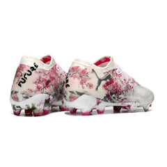 Puma Future 8 Low Cut White and Pink Firm Ground FG Football Boot
