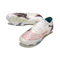 Puma Future 8 Low Cut White and Red Firm Ground FG Football Boot