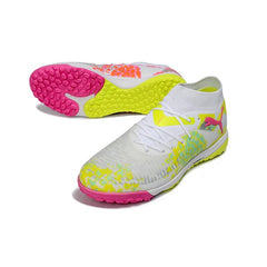Puma Future 8 White, Pink and Yellow Turf TF Football Boot