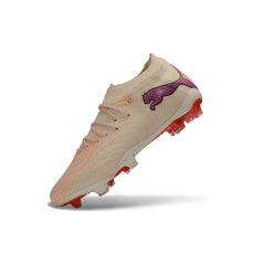 Puma Future 9 Low Cut Beige and Pink Firm Ground FG Football Boot