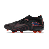 Puma Future 9 Low Cut Black and Red Firm Ground FG Football Boot