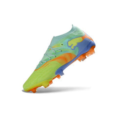 Puma Future 9 Low Cut Fluorescent Green and Light Blue Firm Ground FG Football Boot
