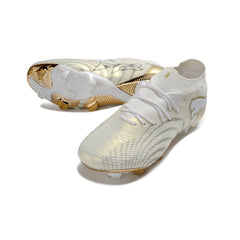Puma Future 9 Low Cut White and Golden Firm Ground FG Football Boot