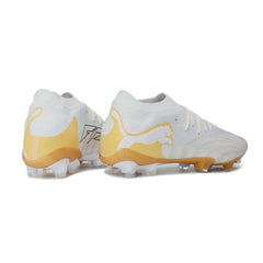 Puma Future 9 Low Cut White and Golden Firm Ground FG Football Boot