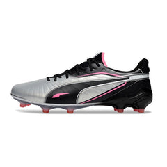 Puma King Ultimate Gray Black and Pink Firm Ground FG Football Boot