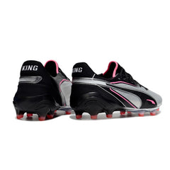Puma King Ultimate Gray Black and Pink Firm Ground FG Football Boot