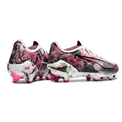Puma Ultra 5 Carbon White and Pink Firm Ground FG Football Boot