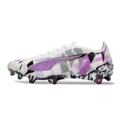 Puma Ultra 5 Carbon White Purple and Black Firm Ground FG Football Boot