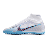 Chuteira Society Nike Zoom Mercurial Superfly 9 Elite TF Cinza,Azul e Rosa - VN Esportes