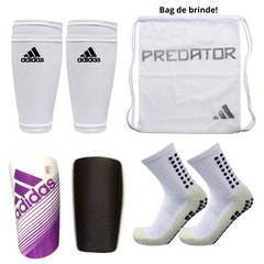 Adidas Exclusive Kit | Shin Guard + Calfs Sleeve + Non-Slip Socks + Bag