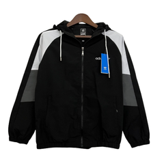 Adidas Black White and Grey Windbreaker Jacket