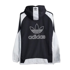 Adidas Black and White Windbreaker Jacket