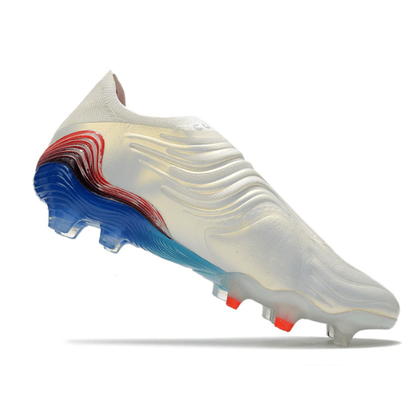 Chuteira Adidas Copa Sense+ FG Branca, Azul e Laranja - VN Esportes
